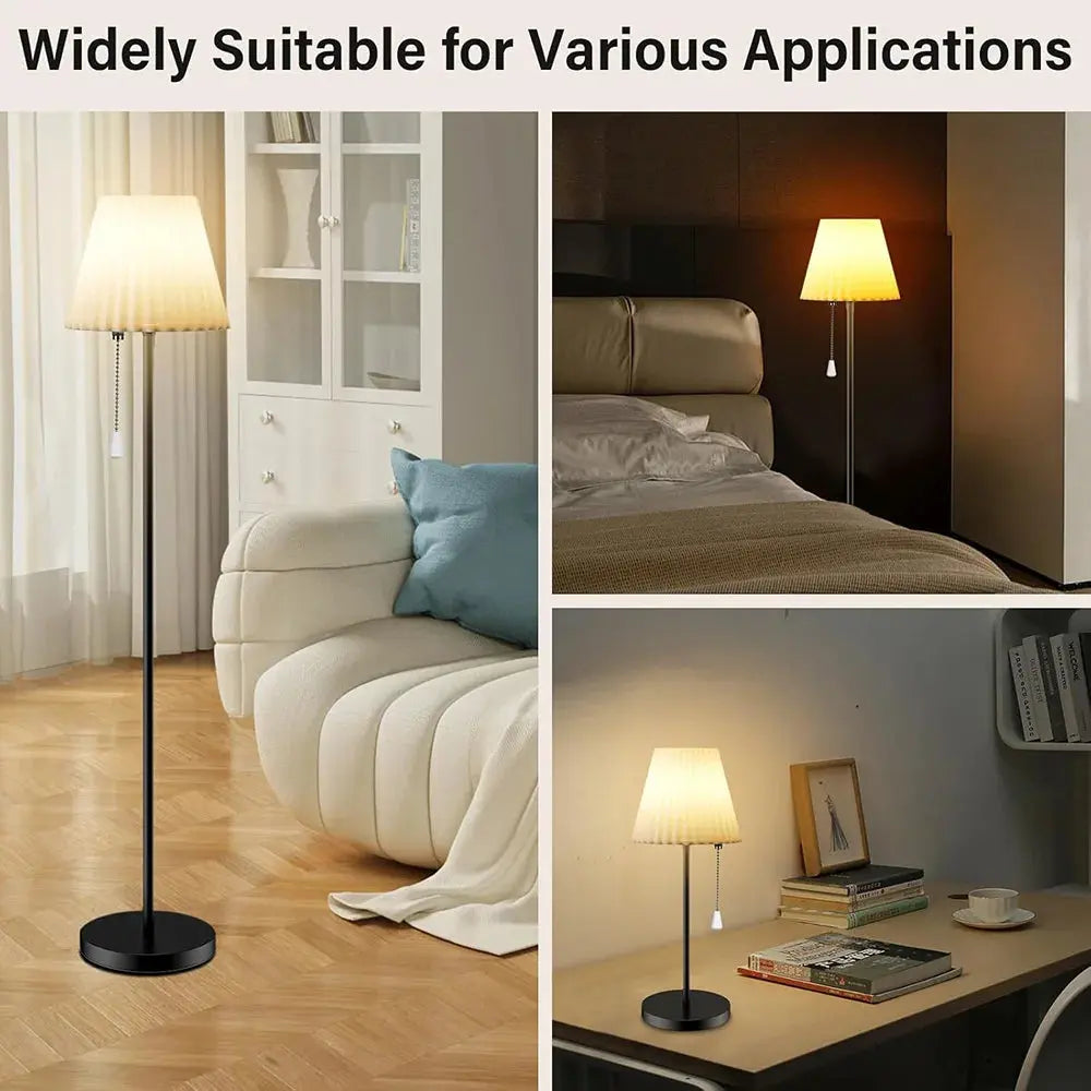 LED Floor Lamp Solar For Living Room Adjustable Rechargeable Stand Light Dimmable Cordless w/ Light Sensor Patio Standing Light Homeysolve