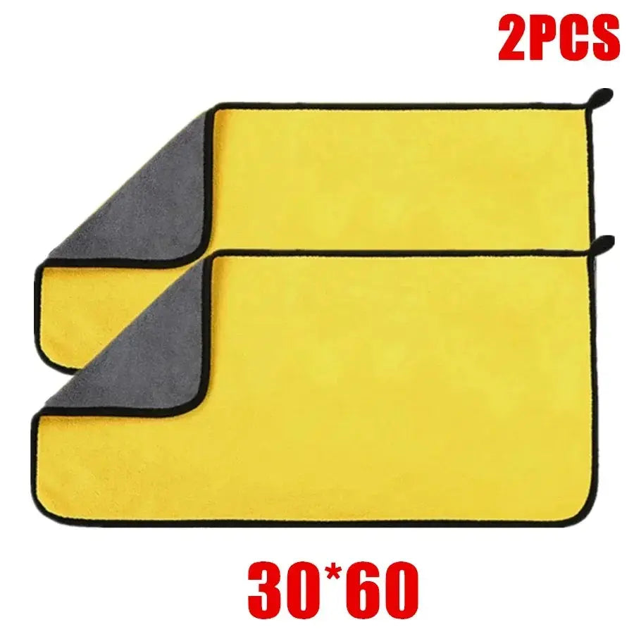 1/2/6 Pack Car Cleaning Cloth Professional Cleaning Car Wiping Microfiber Towel Car Wash Towel Accessories Homeysolve