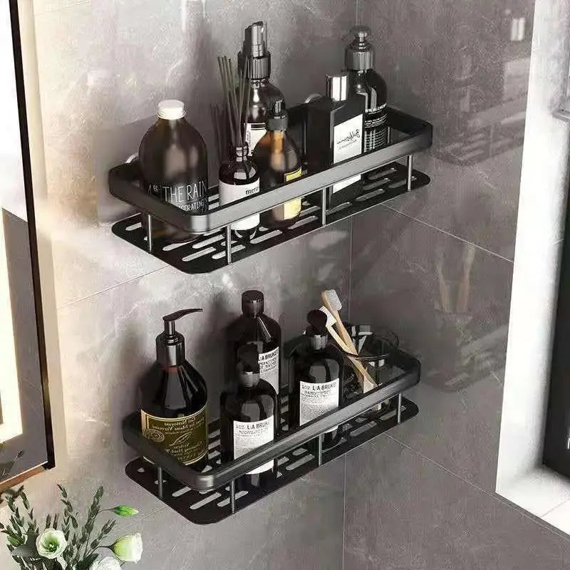 Wall Hanging Corner Rectangular Rack Bathroom Shelf Towel Rack Shelves Wall Shower  Shampoo Rack No Drill Shelf Tripod Homeysolve