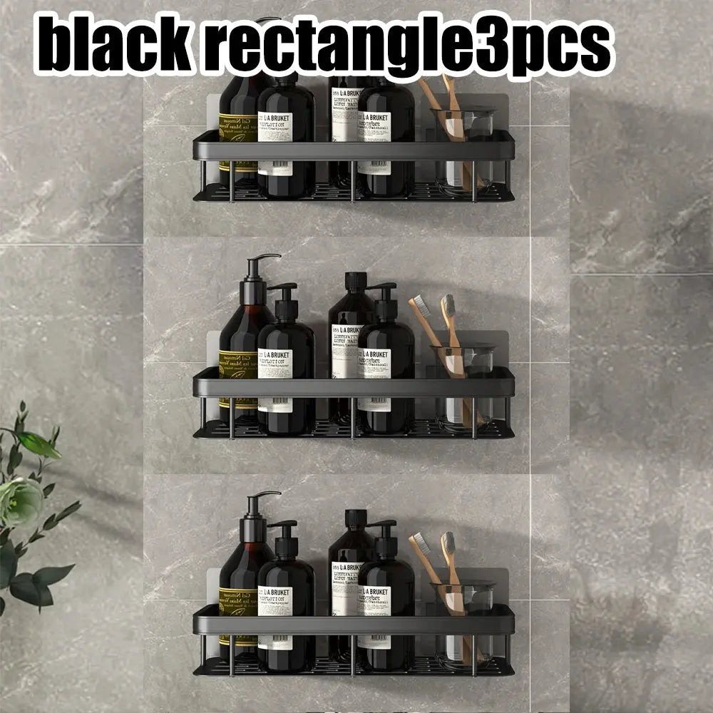 Wall Hanging Corner Rectangular Rack Bathroom Shelf Towel Rack Shelves Wall Shower  Shampoo Rack No Drill Shelf Tripod Homeysolve