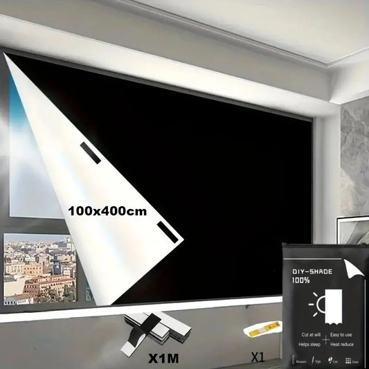 100 Blackout Window Cover Darkest Light Block Black Privacy Film Anti Look House Home Tint Glass Cloth Portable Curtain Bedroom Homeysolve