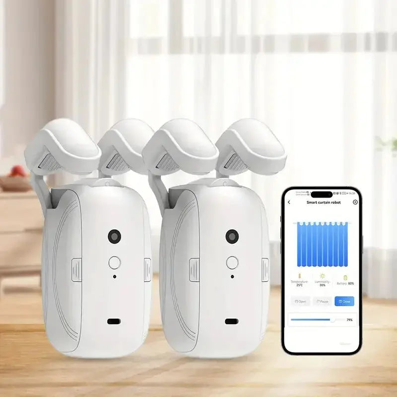 Smart Curtain Opener with App, Remote, Timer & Voice (WiFi/Bluetooth)