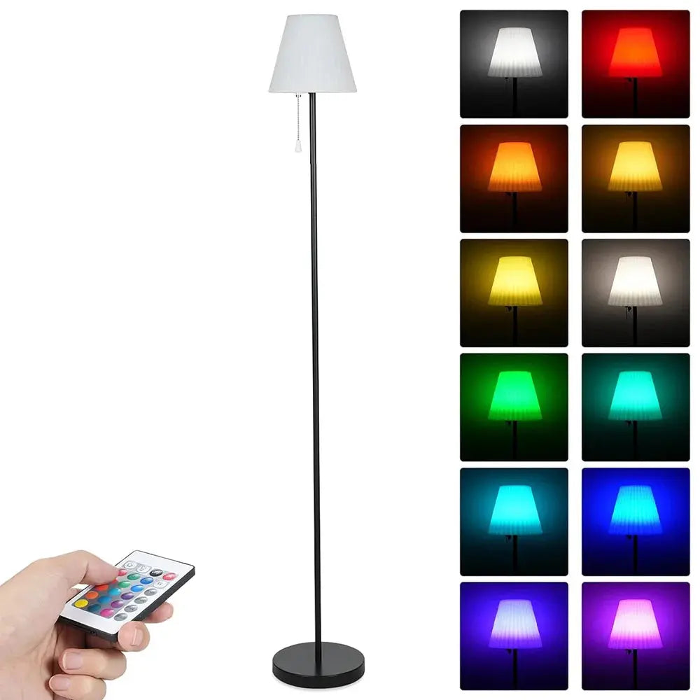 LED Floor Lamp Solar For Living Room Adjustable Rechargeable Stand Light Dimmable Cordless w/ Light Sensor Patio Standing Light Homeysolve