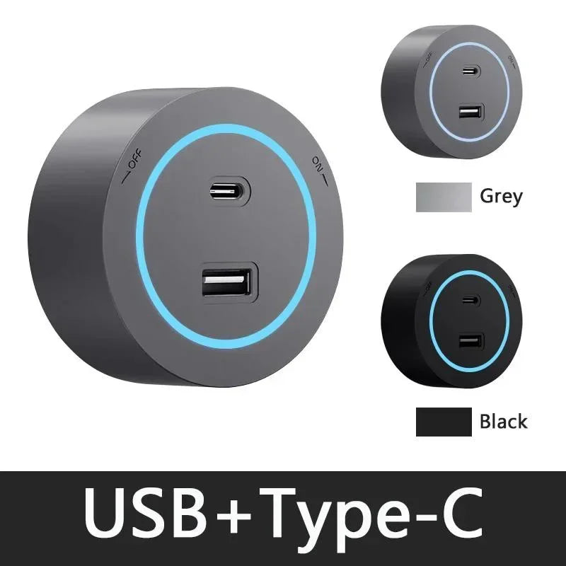 High‑Power Track Socket Wall Rail (40/50cm) – Movable Outlets, 8000W, EU/US/UK, USB‑C