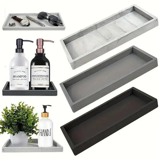 Rectangular Silicone Aromatherapy Tray | Bathroom Vanity Storage & Soap Dish