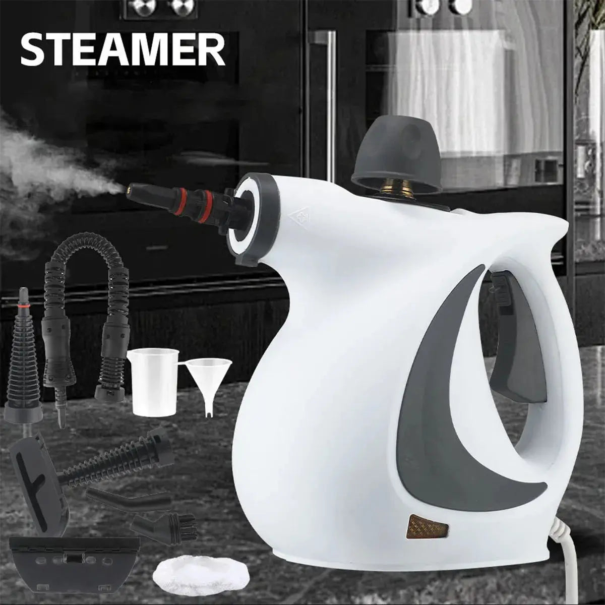 Pressurized Handheld Steam Cleaner for Home - Portable Multi-purpose High Pressure Deep Multi-surface Cleaning Steamer Machine Homeysolve