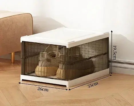 Dustproof 6 Layers Foldable Shoes Box Stackable Transparent Thickened Plastic Bins Sneaker Shoe Organizer Cabinet Organizers Homeysolve