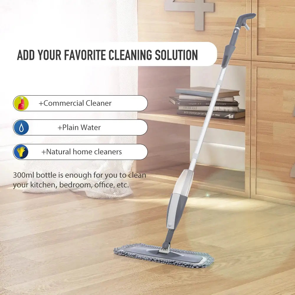 Magic Spray Mop Wooden Floor with Reusable Microfiber Pads 360 Degree Handle Home Windows Kitchen Mop Sweeper Broom Clean Tools Homeysolve