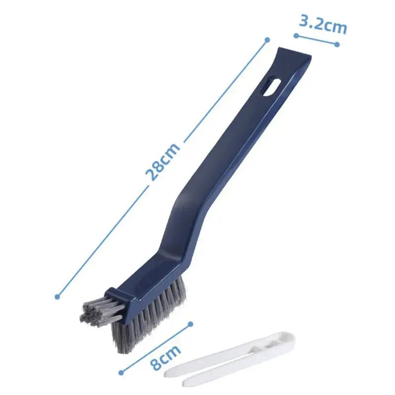 Tri-Function Tile Gap Cleaner Brush - Hard Nylon Bristles Corner Scrubber for Grout Lines, Ergonomic Bathroom Cleaning Tool Homeysolve