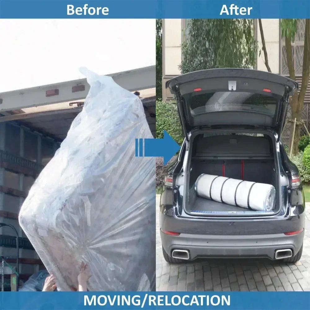 Storage Mattress Vacuum Storage Bag for Moving - Vacuum Seal Mattress Bag with Straps for Easy Moving, Shipping and Storing Homeysolve