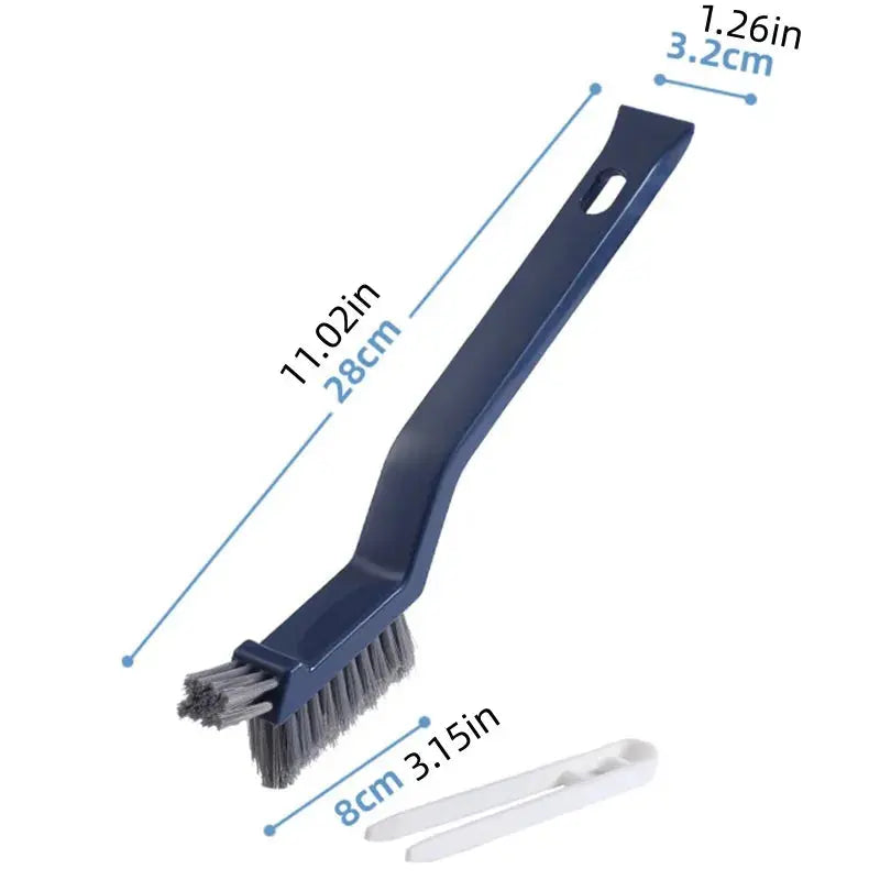 Tri-Function Tile Gap Cleaner Brush - Hard Nylon Bristles Corner Scrubber for Grout Lines, Ergonomic Bathroom Cleaning Tool Homeysolve