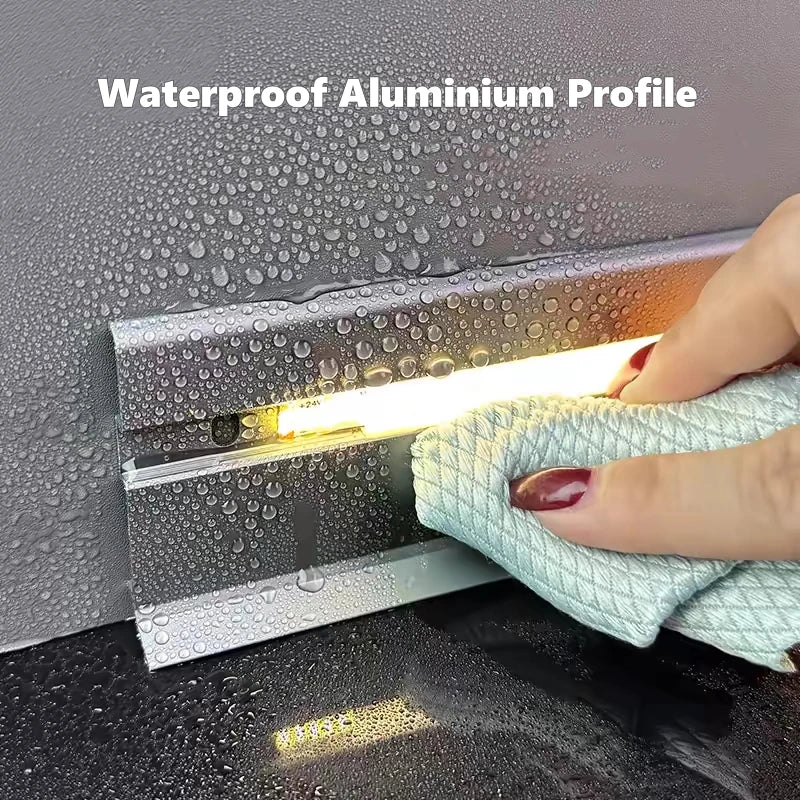Aluminum LED Skirting Profile | 5mm Narrow Wall Baseboard Strip Channel (H4/6/8cm)