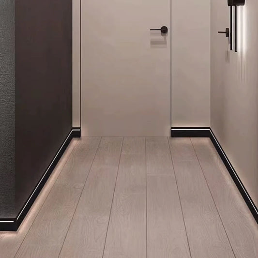 Aluminum LED Skirting Profile | 5mm Narrow Wall Baseboard Strip Channel (H4/6/8cm)