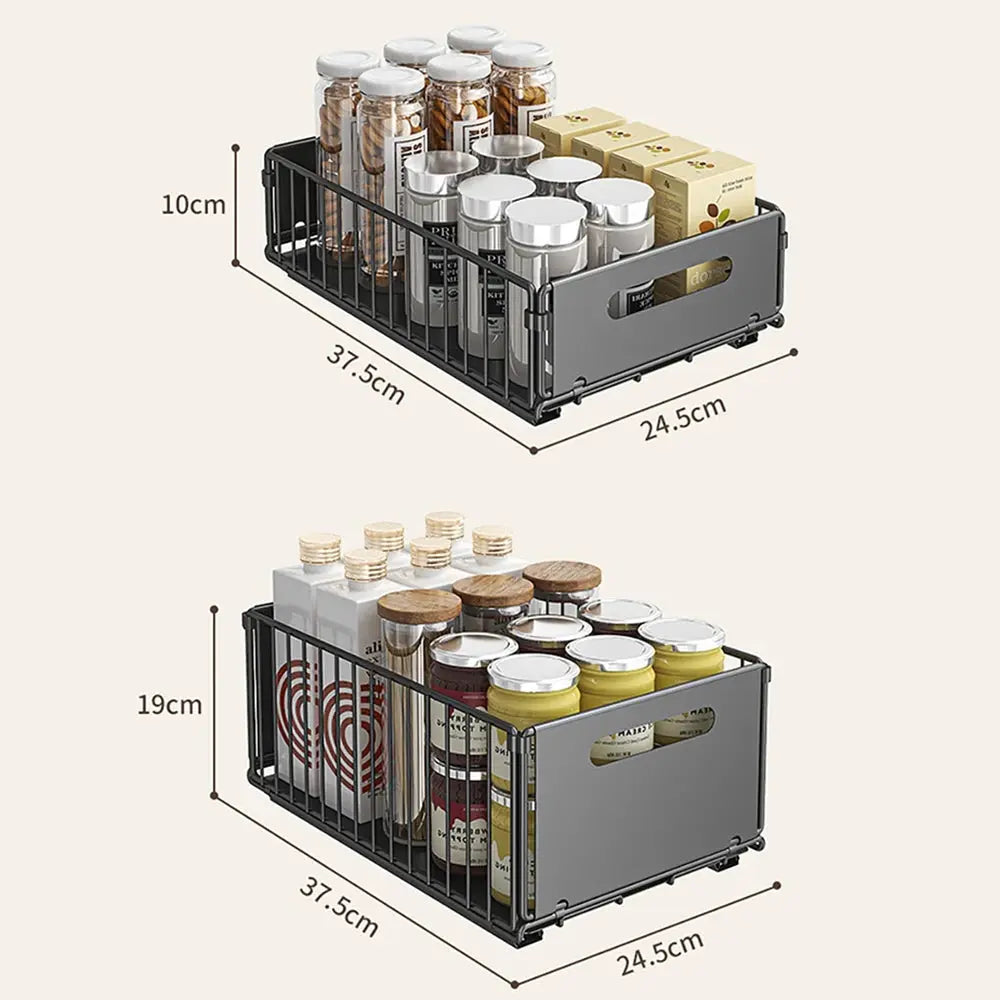 Kitchen Storage Rack Pull Out Cabinet Organizer Slide Drawer Storage Tray Seasoning Bottle Spice Storage Rack Kitchen Organizer Homeysolve