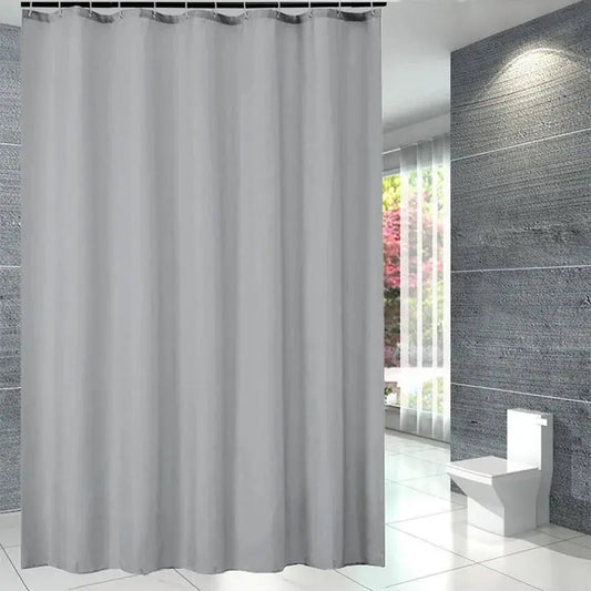 PEVA Waterproof Shower Curtain Mildew Bathroom Solid Curtain Wave Window Tulle Home Luxury with Hooks  Heavy S Fold Wavy Shower Homeysolve