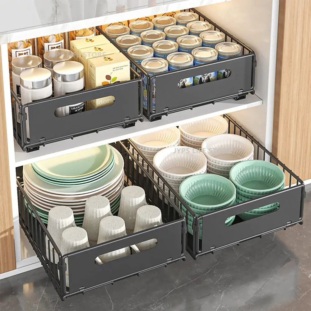 Kitchen Storage Rack Pull Out Cabinet Organizer Slide Drawer Storage Tray Seasoning Bottle Spice Storage Rack Kitchen Organizer Homeysolve