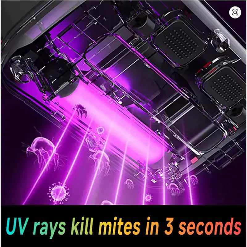Wireless Vacuum Cleaner Ultraviolet Sterilization Machine Mini Washing Household Mattress Mite Remover Robot Bedding Cleaner Homeysolve