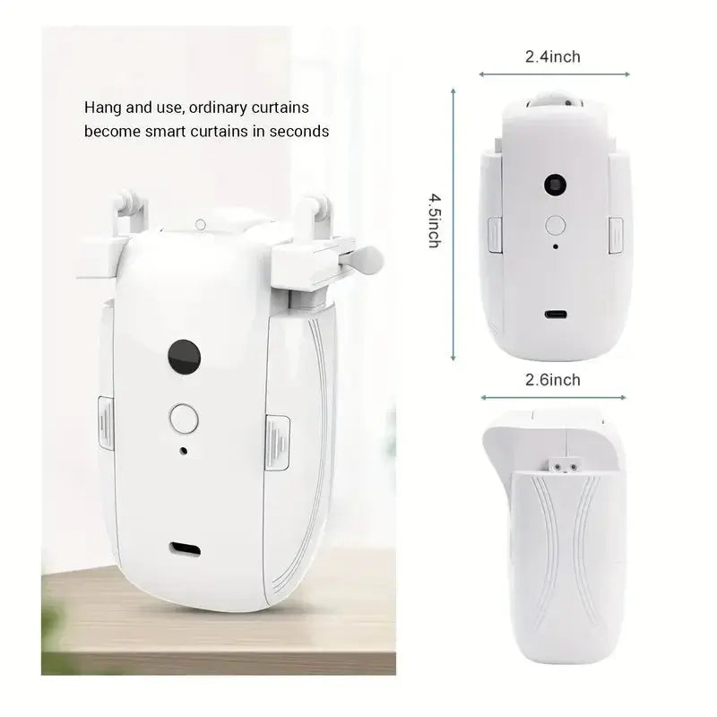 Smart Curtain Opener with App, Remote, Timer & Voice (WiFi/Bluetooth)