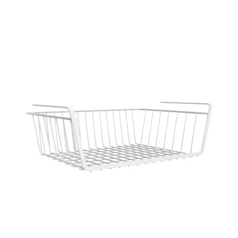 2025 Hanging Net Basket Large Capacity Hanging Storage Basket Iron Material Under Cabinet Wall Wardrobe Home Kitchen Tools Homeysolve