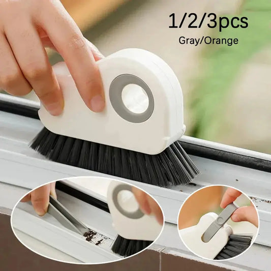 2 in 1 Window Groove Cleaning Brush Door Groove Cleaning Tool Sliding Door Track Floor Gap Brushes Hand-held Crevice Cleaner Homeysolve